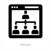 Hierarchy and business icon concept vector