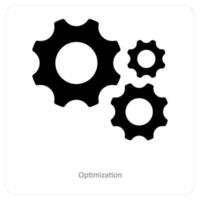 Optimization and setting icon concept vector