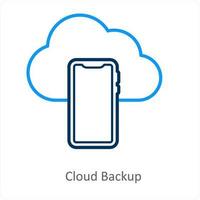 Cloud Backup and internet icon concept vector