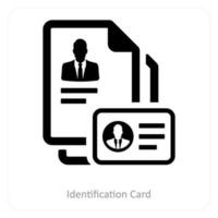 Identification Card and proof icon concept vector