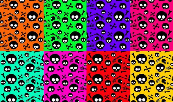 skull seamless pattern. skull pattern background. crossbones and skull pattern. skull print fabric. vector