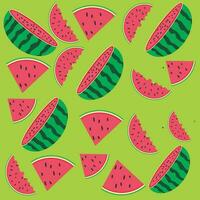 Watermelon fruit slice pattern vector
