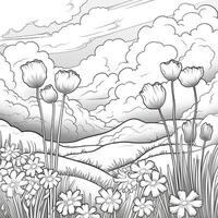 Spring Coloring Pages photo