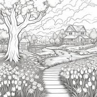 Spring Coloring Pages photo