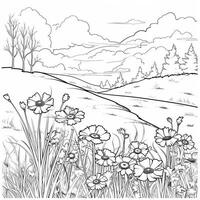 Spring Coloring Pages photo