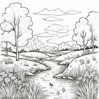 Spring Coloring Pages photo