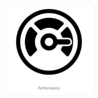 Performance and progress icon concept vector