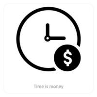 hora es dinero icono concepto vector