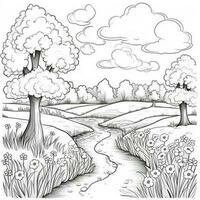 Spring Coloring Pages photo