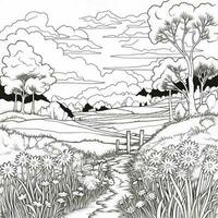 Spring Coloring Pages photo