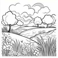 Spring Coloring Pages photo