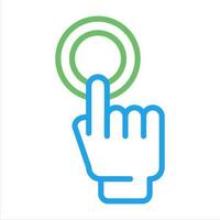 empujar botón vector icono