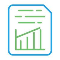 Document Insert Graph Vector Icon