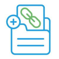 Document Insert Link Vector Icon