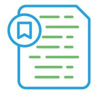Document Insert Bookmark Vector Icon