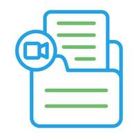 Document Insert Video Vector Icon