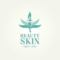 feminine beauty skin icon logo template vector illustration design. simple modern spa, cosmetics, beauty salon, boutique logo concept