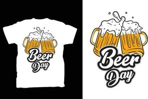 cerveza día t camisa diseño vector