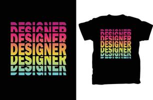diseñador tipografía t camisa diseño vector