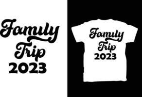 familia viaje t camisa diseño vector