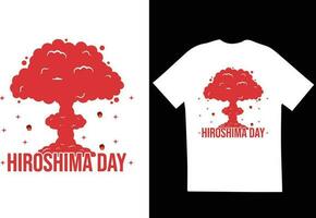 hiroshima día t camisa diseño vector