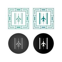 Plane on Runway Vector Icon