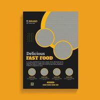 Creative Restaurant Food Service Flyer Design Template vector