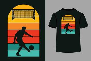 A Man Playing Football T-Shirt Design vector