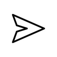 Send message icon in line style design isolated on white background. Editable stroke. vector