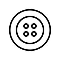Clothes button icon in line style design isolated on white background. Editable stroke. vector