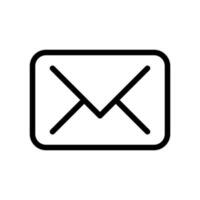 Email, envelope icon in line style design isolated on white background. Editable stroke. vector