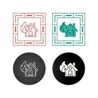 House On Fire Vector Icon