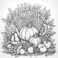 ThanksGiving Coloring Pages photo