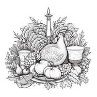 ThanksGiving Coloring Pages photo