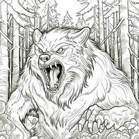 Werewolf Coloring Pages For Adults photo