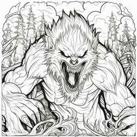 Werewolf Coloring Pages For Adults photo