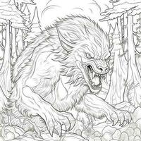 Werewolf Coloring Pages For Adults photo