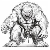 Werewolf Coloring Pages For Adults photo