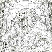 Werewolf Coloring Pages For Adults photo