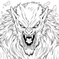 Werewolf Coloring Pages For Adults photo