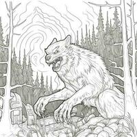 Werewolf Coloring Pages For Adults photo