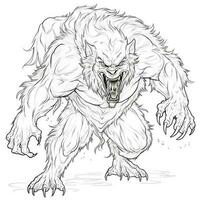 Werewolf Coloring Pages For Adults photo