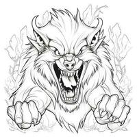 Werewolf Coloring Pages For Adults photo