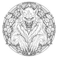 Werewolf Coloring Pages For Adults photo