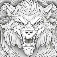 Werewolf Coloring Pages For Adults photo