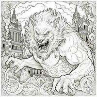 Werewolf Coloring Pages For Adults photo