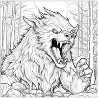 Werewolf Coloring Pages For Adults photo