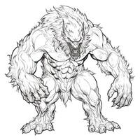 Werewolf Coloring Pages For Adults photo