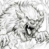 Werewolf Coloring Pages For Adults photo