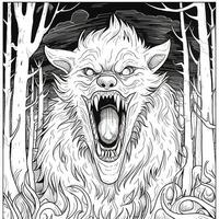 Werewolf Coloring Pages For Adults photo